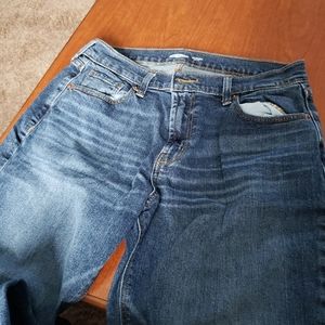 Old Navy midrise straight leg jeans frayed hem